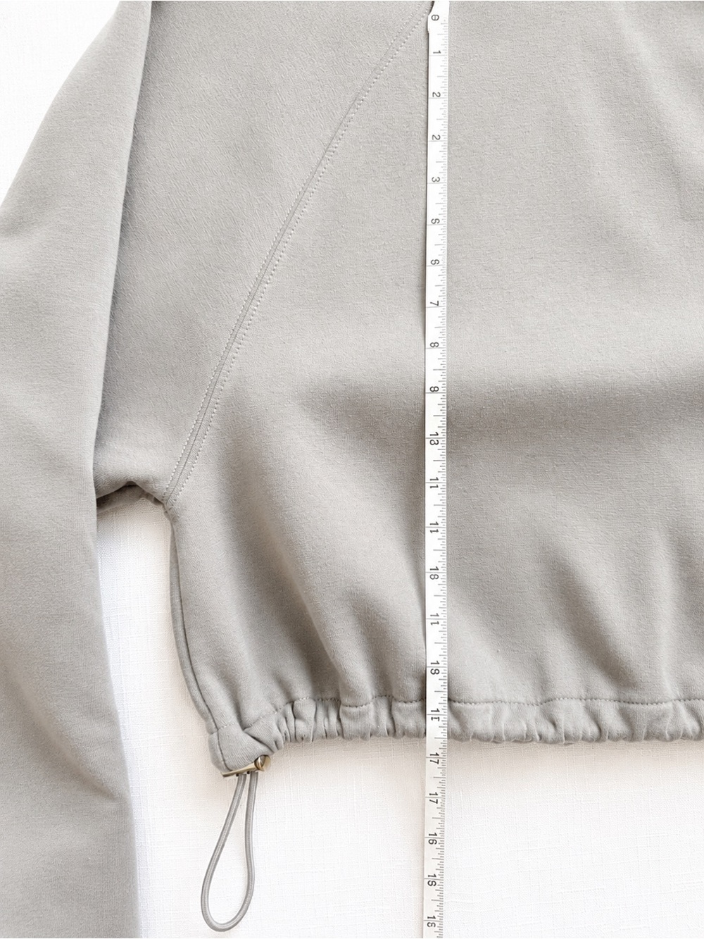 Abercrombie YPB Gray Cropped Drawstring Crewneck Sweatshirt Small Athletic - Picture 6 of 7